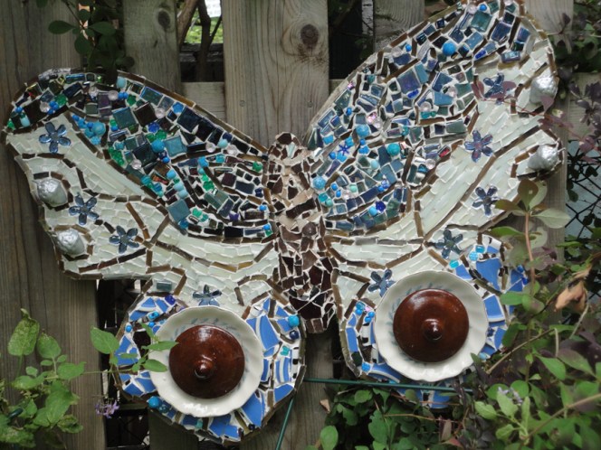 Exotic Blue Butterfly Long Branch Mosaics Aug 2015